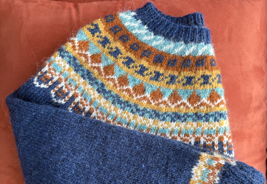 Aztek-kaarrokeneule, neuleohje