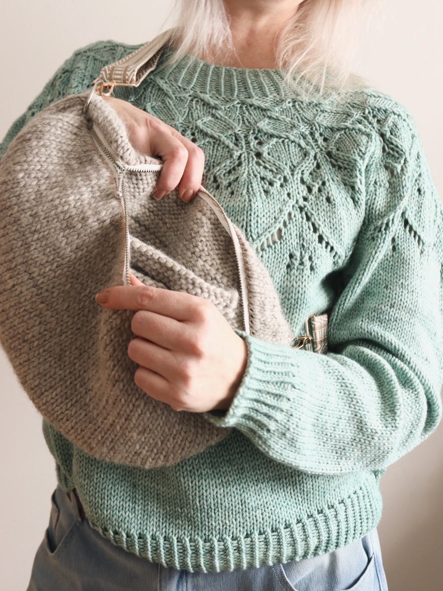 Becky-vyölaukku, neuleohje