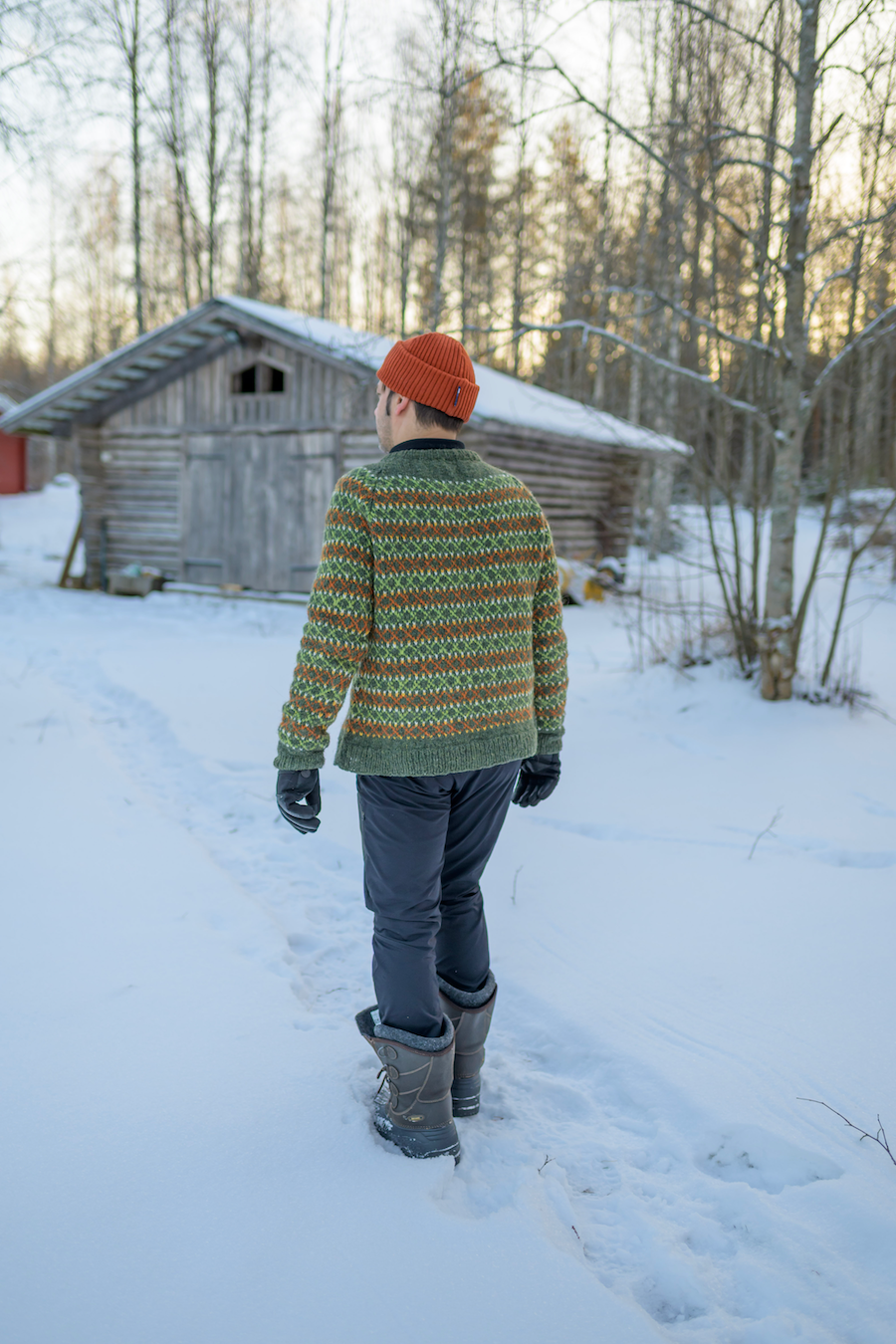 Beeda-pusero, neuleohje