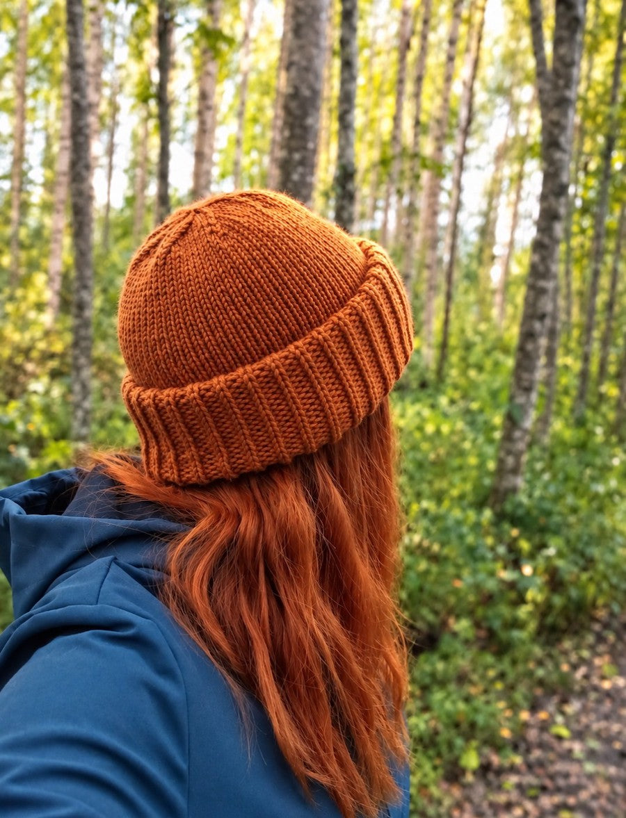 Cinna beanie-pipo, neuleohje
