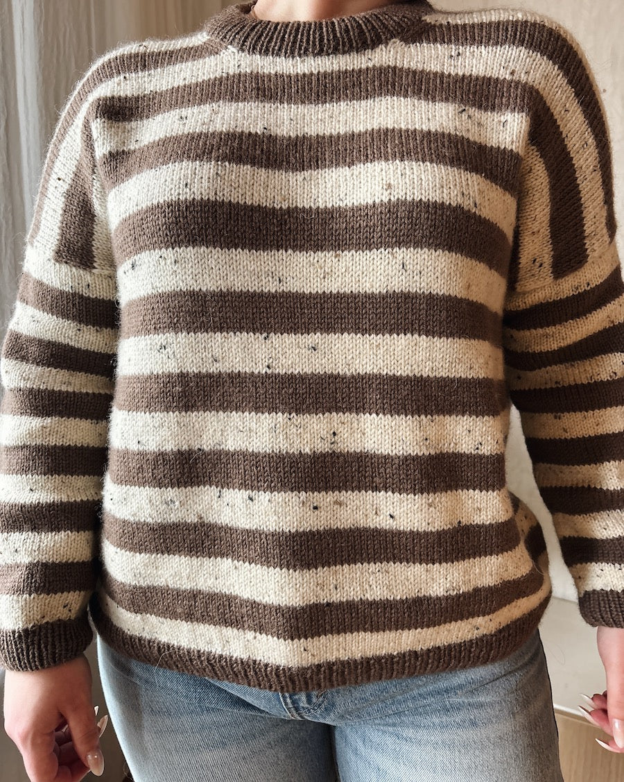 raidallinen helppo villapaita, neuleohje. 