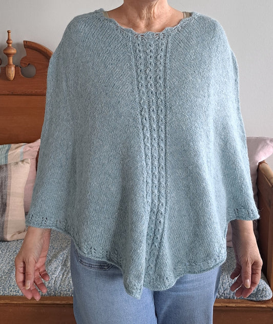 Hali-poncho, neuleohje