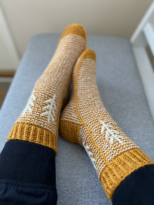 Havuset-sukat, neuleohje