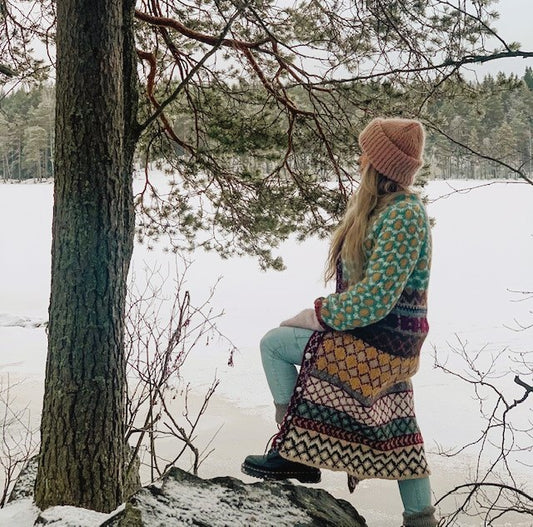 Ilona-neuletakki, neuleohje