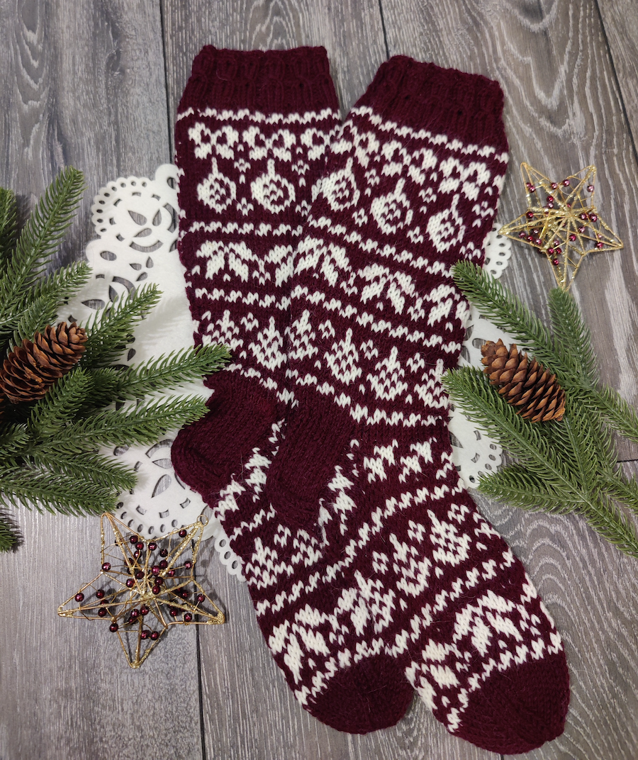 Juhlayö-villasukat, neuleohje