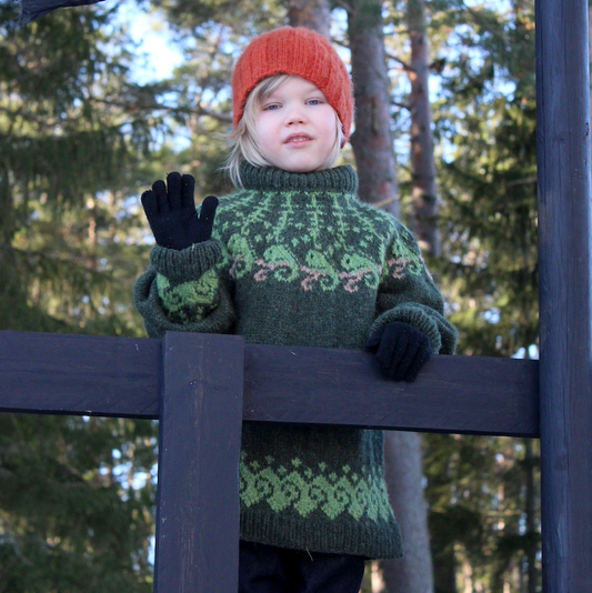 Jungle kid-kaarrokeneule, neuleohje