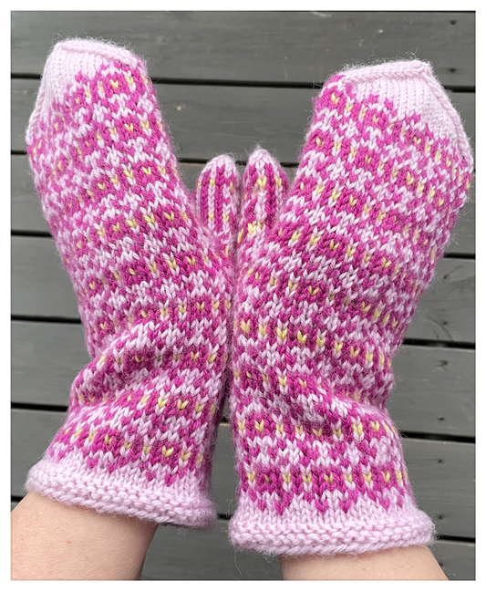 Kamut-kirjoneulelapaset, neuleohje