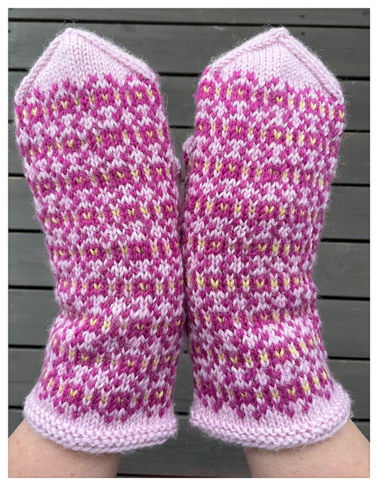 Kamut-kirjoneulelapaset, neuleohje