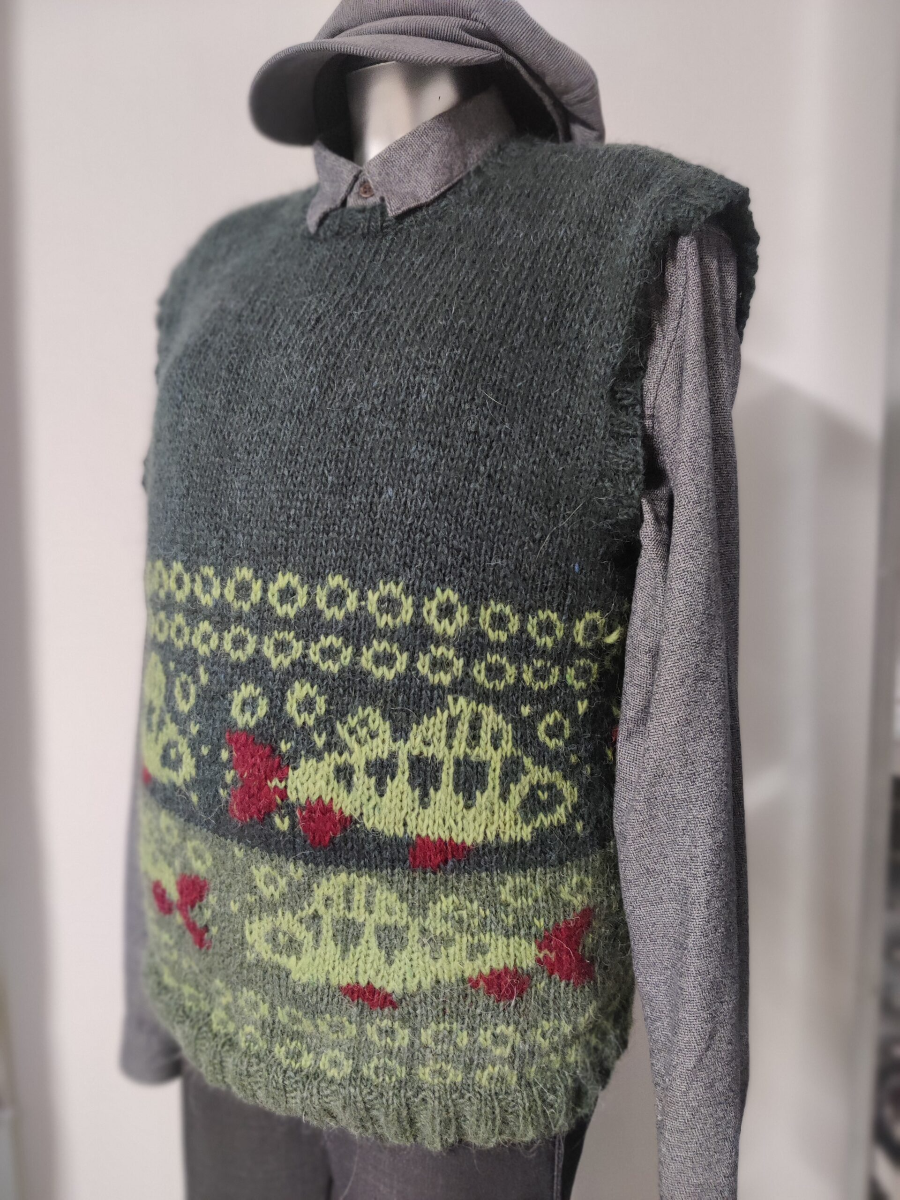 Kansalliskala-villaliivi, neuleohje