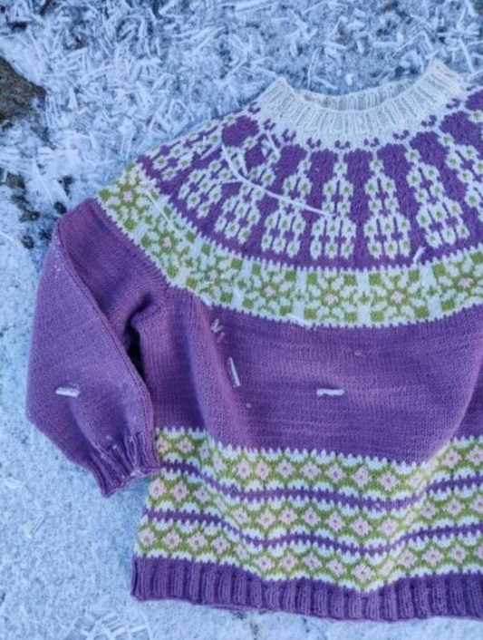 Kevätluotsi-kaarrokeneule, neuleohje