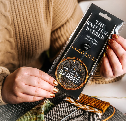 Gold Line pyöröpuikot, The Knitting Barber