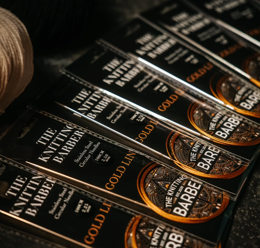 Gold Line pyöröpuikot, The Knitting Barber