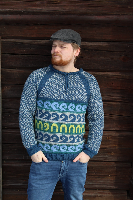 Lochness-villapaita, neuleohje