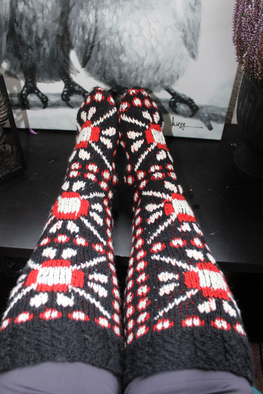 Martta-kirjoneulesukat, neuleohje