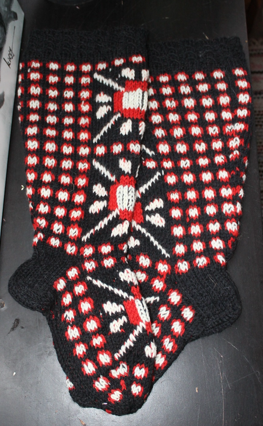 Martta-kirjoneulesukat, neuleohje