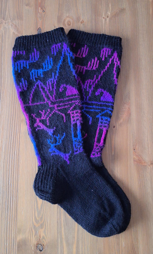 Napapiiri-villasukat, neuleohje