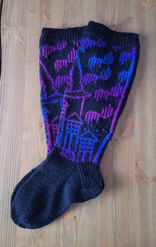 Napapiiri-villasukat, neuleohje