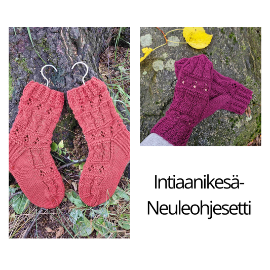Intiaanikesä-neuleohjesetti