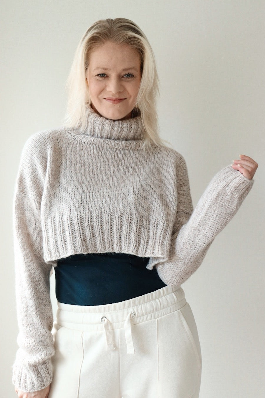 Olivia-villapaita, neuleohje