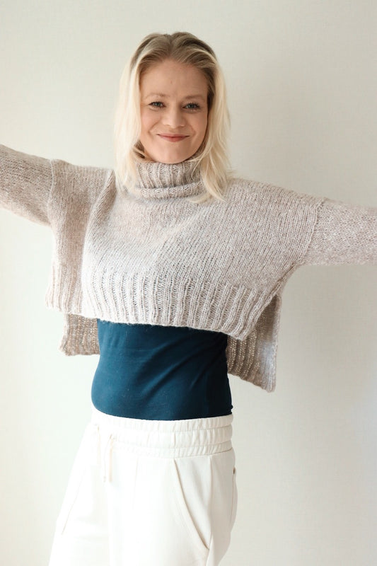 Olivia-villapaita, neuleohje
