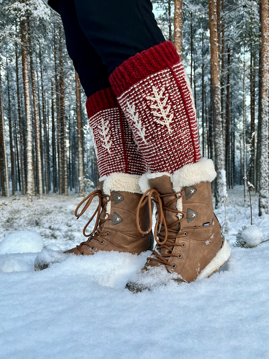 Havuset-polvisukat, neuleohje