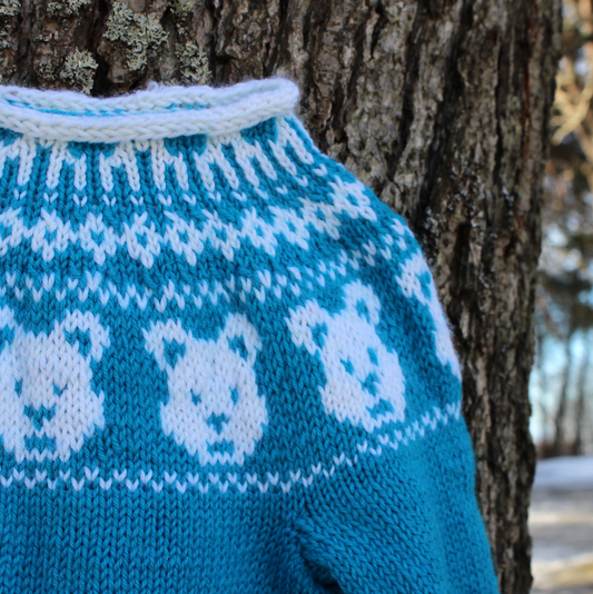 Polar kid-kaarrokeneule, neuleohje