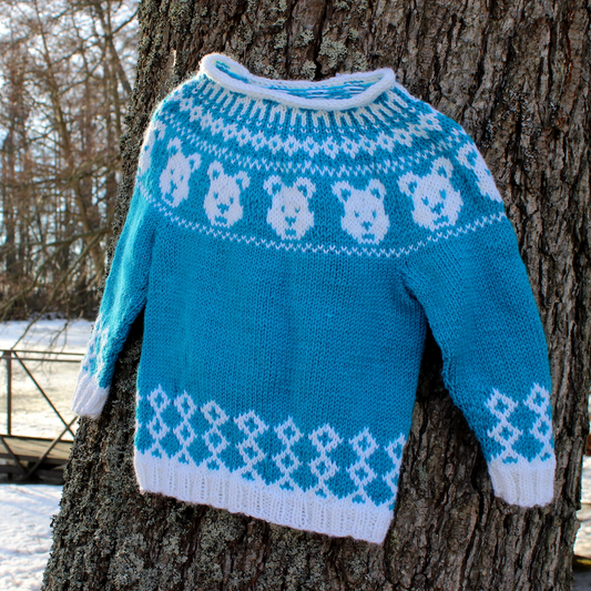 Polar kid-kaarrokeneule, neuleohje