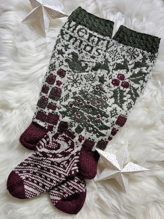 Postia pukilta-villasukat, neuleohje