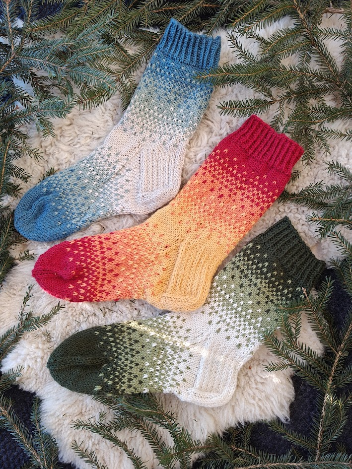 Puuro-sukat, neuleohje