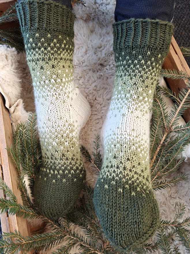 Puuro-sukat, neuleohje