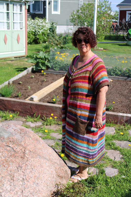 Puutarhurin aamutakki, neuleohje