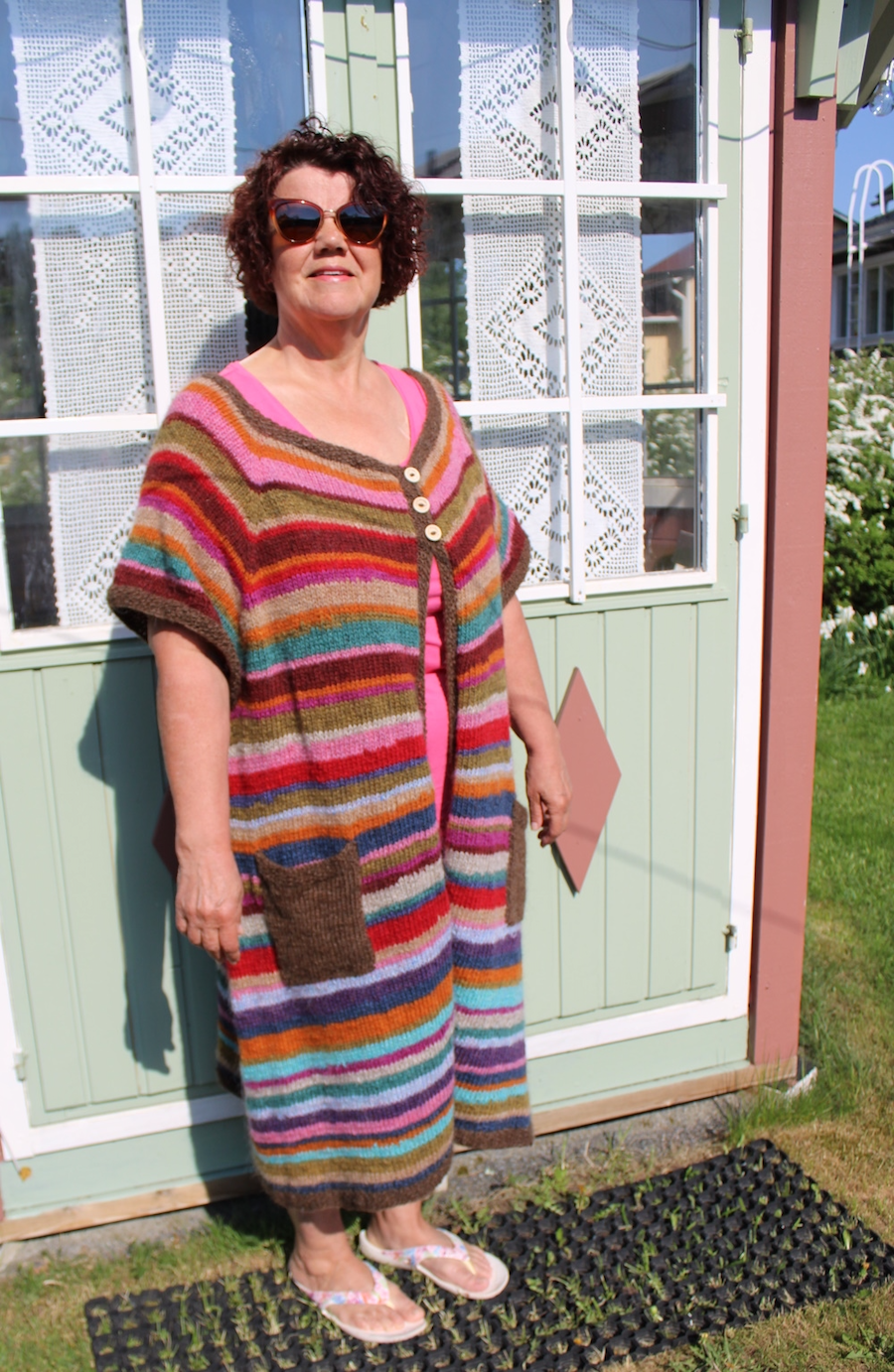 Puutarhurin aamutakki, neuleohje