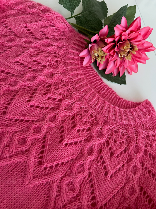 Rakkausruno-kaarrokeneule, neuleohje