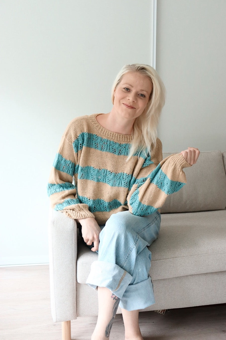 Rina-villapaita, neuleohje