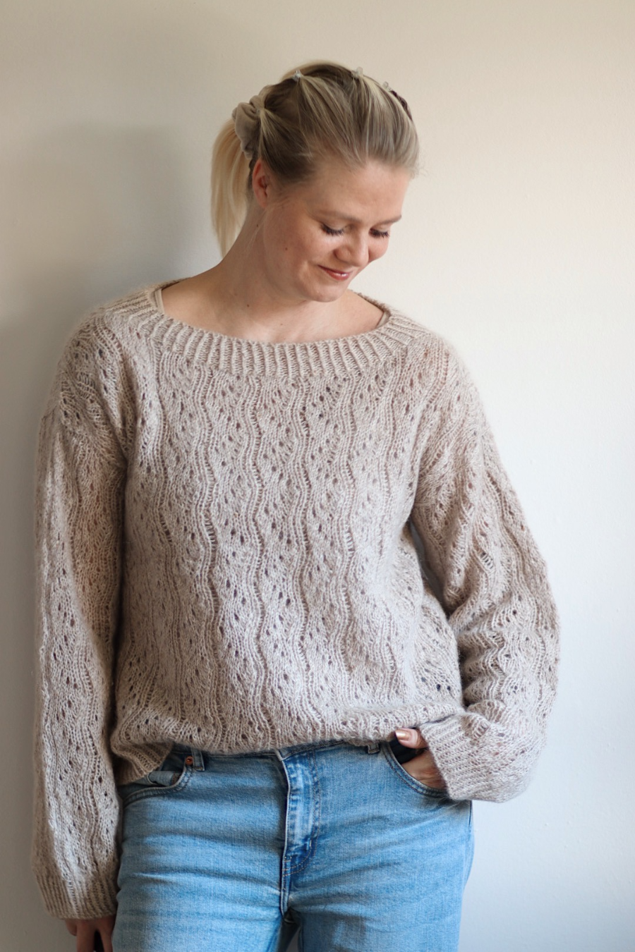 Saimi-villapaita, neuleohje