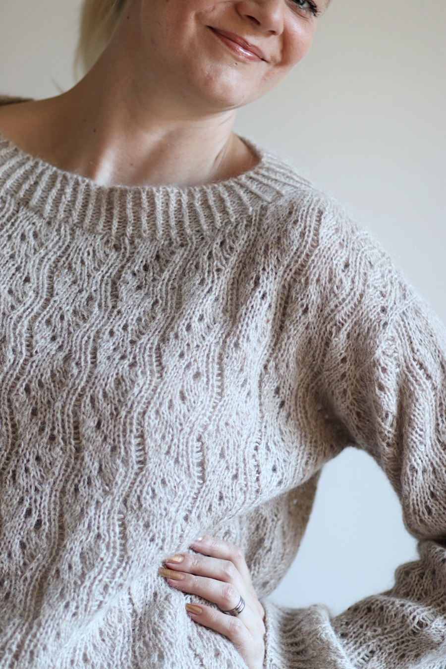 Saimi-villapaita, neuleohje