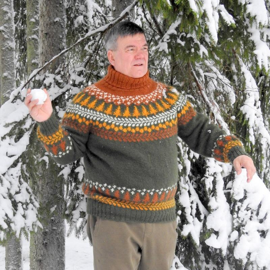 Sleeping forrest-kaarrokeneule, neuleohje