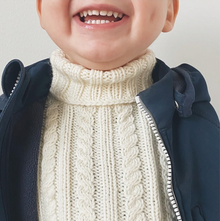 Vaahtokarkki-kauluri lapselle, neuleohje