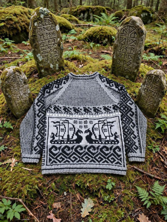 Valhalla-villapaita, neuleohje