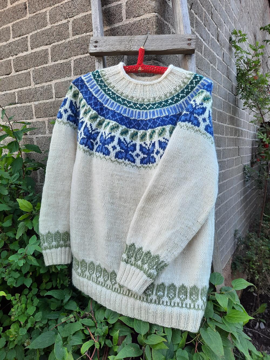 Valkea kesäyö-suomari, neuleohje