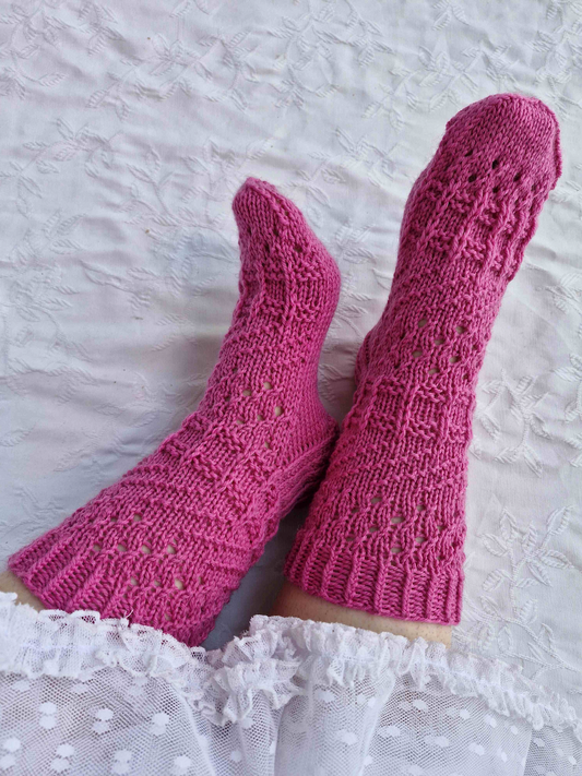 Villitys-villasukat, neuleohje