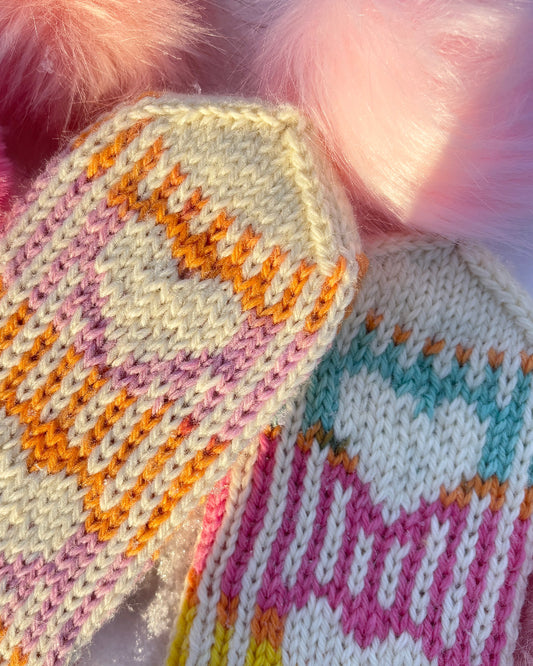 Ystäväni-kirjoneulelapaset, neuleohje