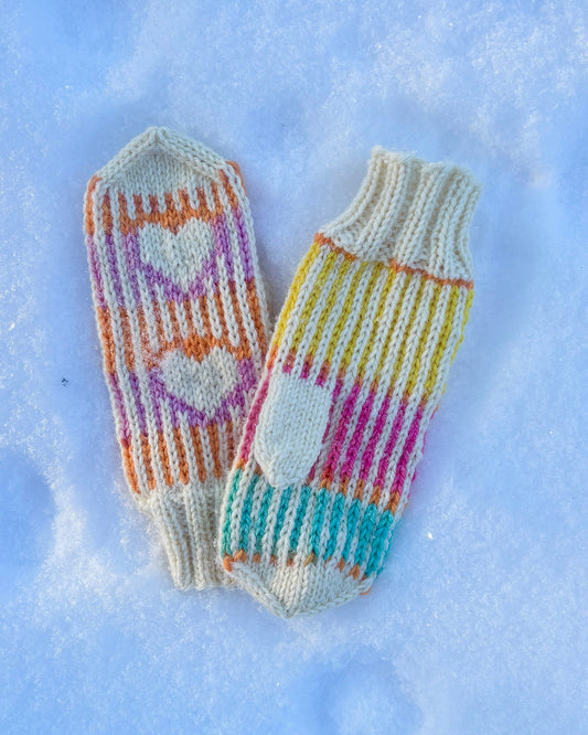 Ystäväni-kirjoneulelapaset, neuleohje